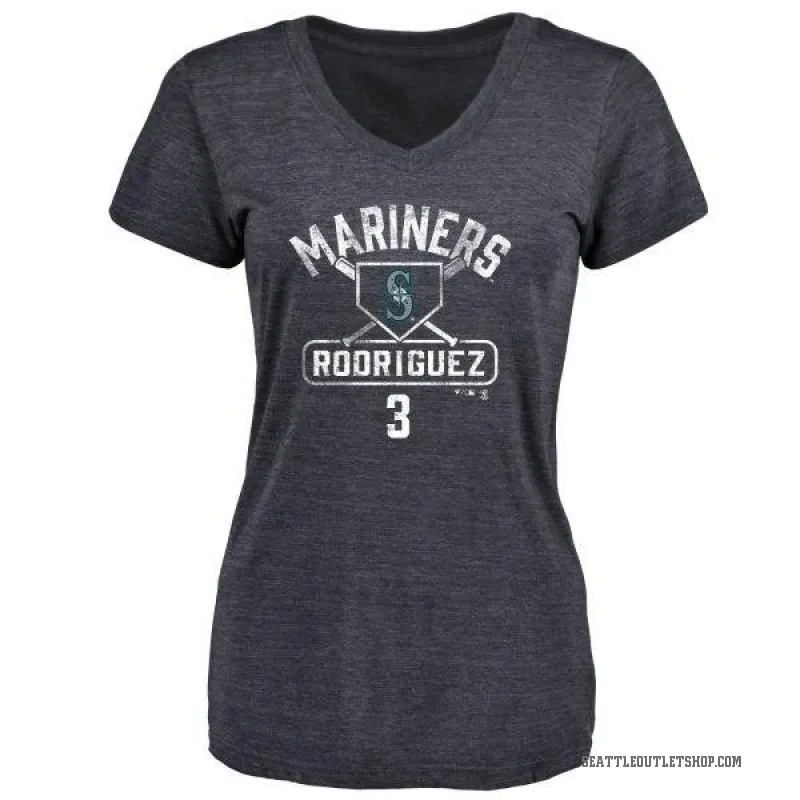 Alex Rodriguez Women's Navy Seattle Mariners Base Runner T-Shirt -