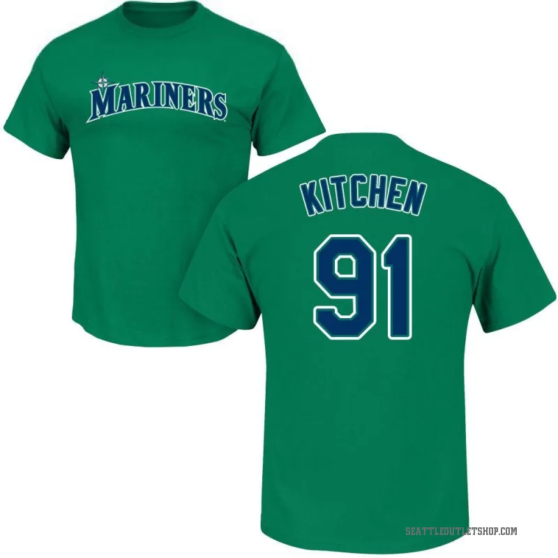 Austin Kitchen Men's Green Seattle Mariners Roster T-Shirt -
