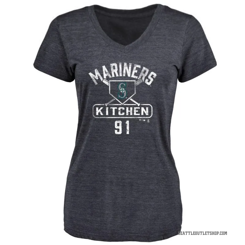 Austin Kitchen Women's Navy Seattle Mariners Base Runner T-Shirt -