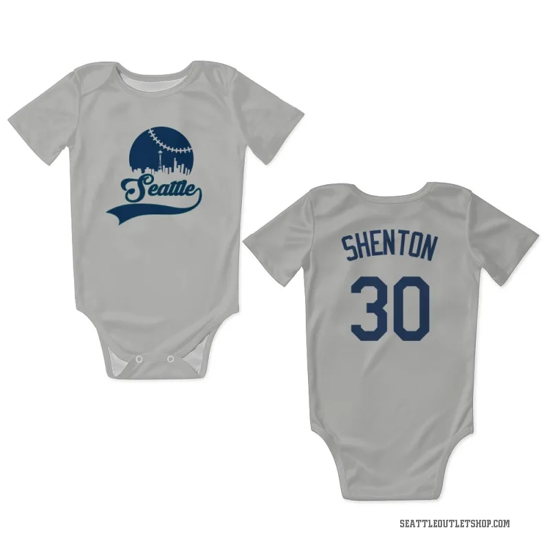 Austin Shenton  Gray Seattle Mariners  Newborn & Infant Bodysuit