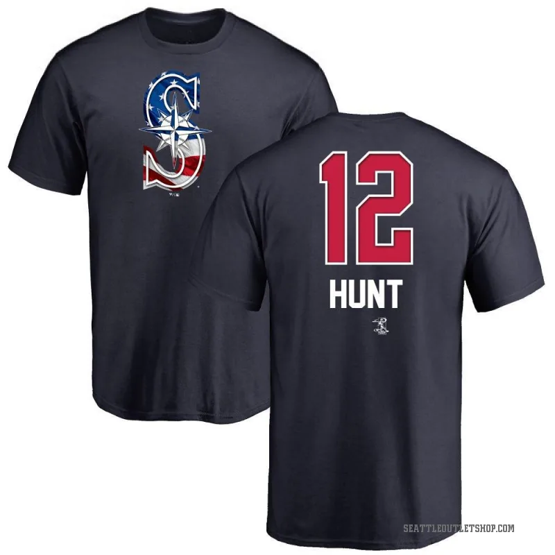 Blake Hunt Men's Navy Seattle Mariners Name and Number Banner Wave T-Shirt -