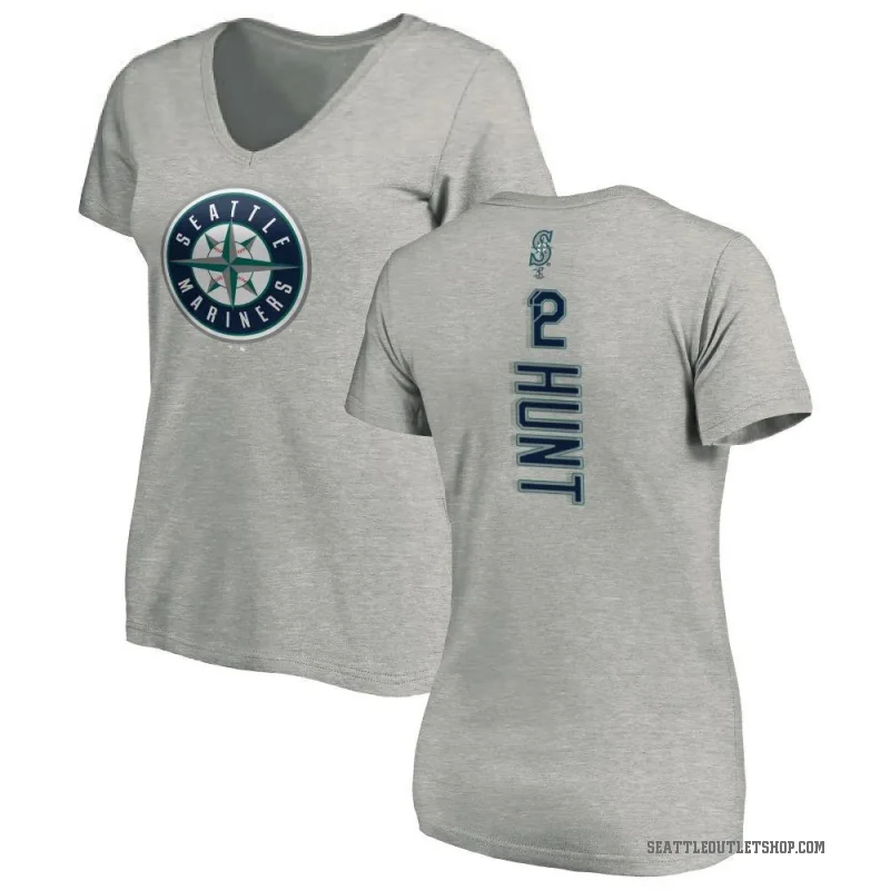 Blake Hunt Women's Ash Seattle Mariners Backer Slim Fit T-Shirt -