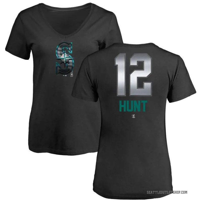Blake Hunt Women's Black Seattle Mariners Midnight Mascot V-Neck T-Shirt -