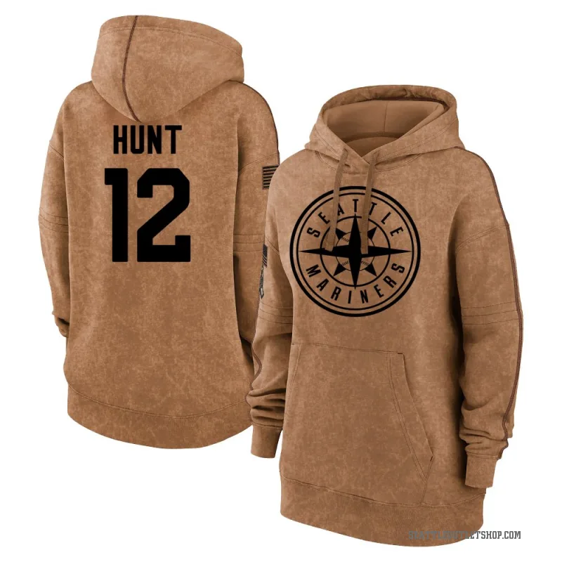 Blake Hunt Women's Brown Seattle Mariners 2023 Salute to Service Pullover Hoodie