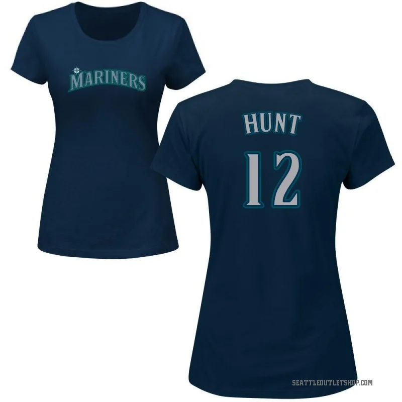 Blake Hunt Women's Navy Seattle Mariners Roster T-Shirt -