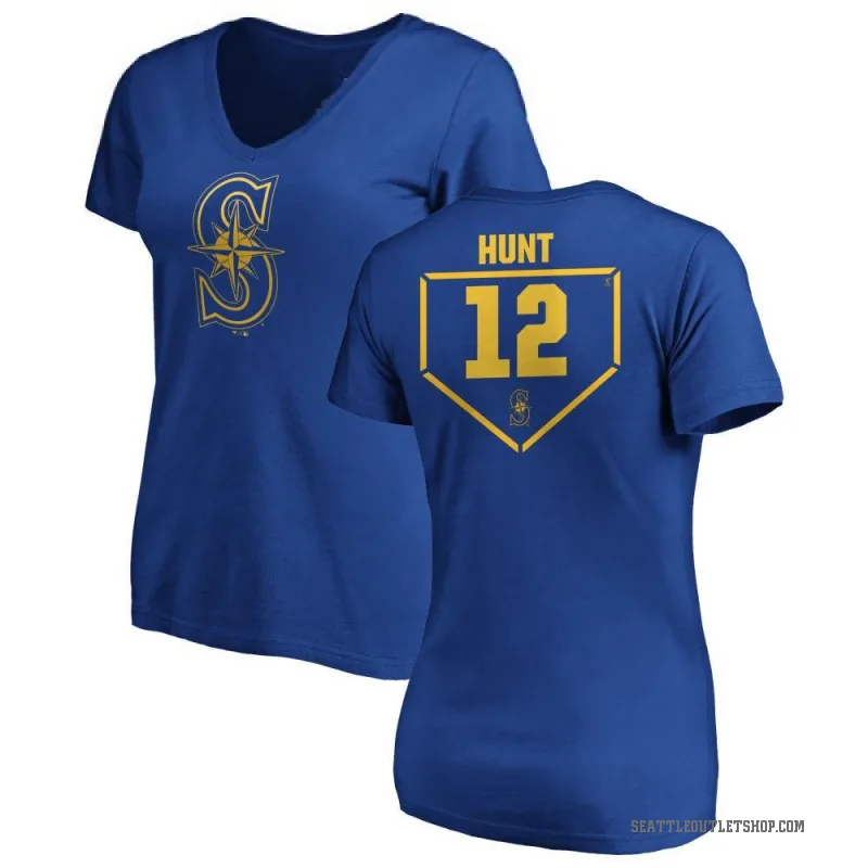 Blake Hunt Women's Royal Seattle Mariners RBI Slim Fit V-Neck T-Shirt -