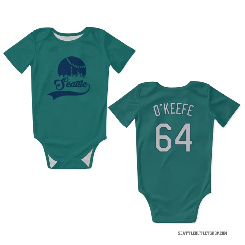Brian O'Keefe  Green Seattle Mariners  Newborn & Infant Bodysuit