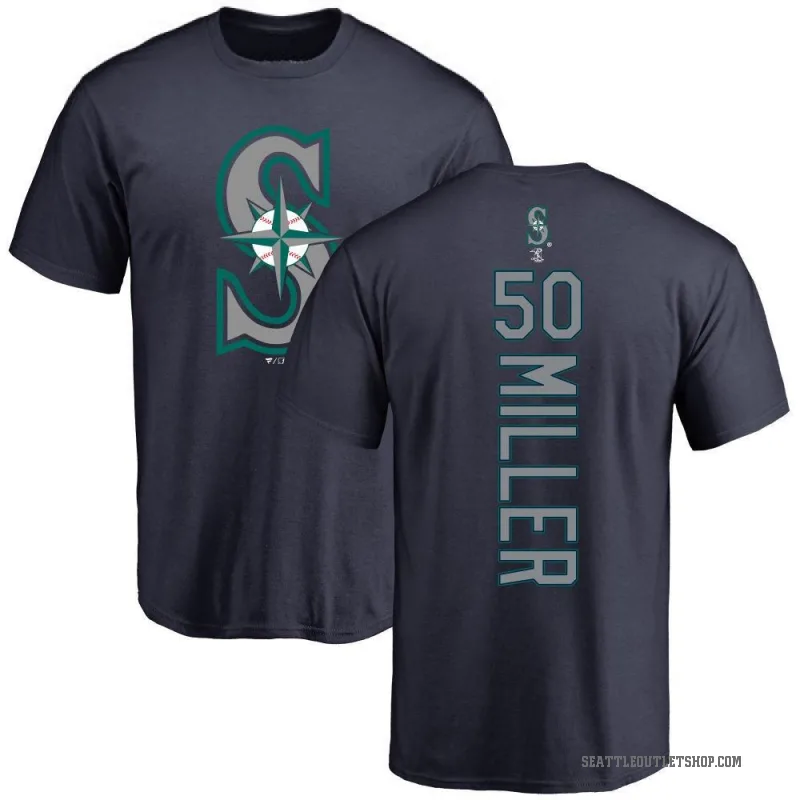 Bryce Miller Men's Navy Seattle Mariners Backer T-Shirt -