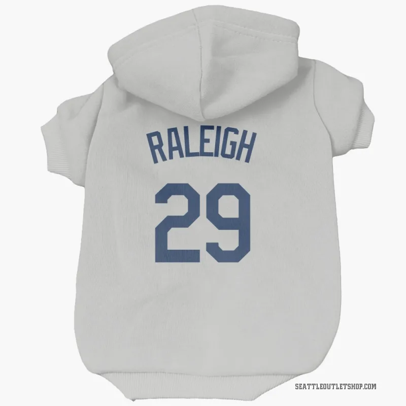 Cal Raleigh Gray Seattle Mariners Cat & Dog Pet Hoodie