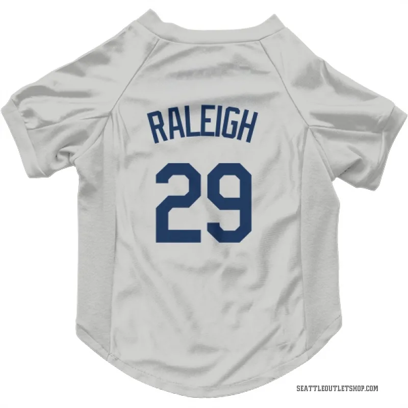 Cal Raleigh Gray Seattle Mariners Cat & Dog Pet Jersey