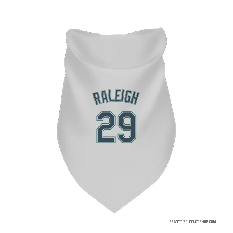Cal Raleigh White Seattle Mariners Cat & Dog Pet Bandana