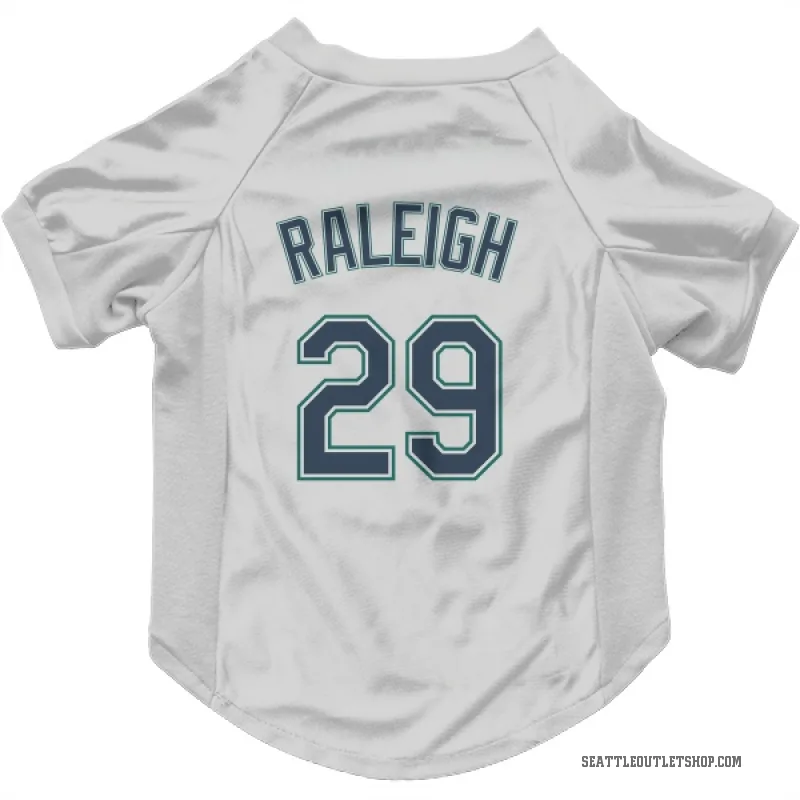 Cal Raleigh White Seattle Mariners Cat & Dog Pet Jersey