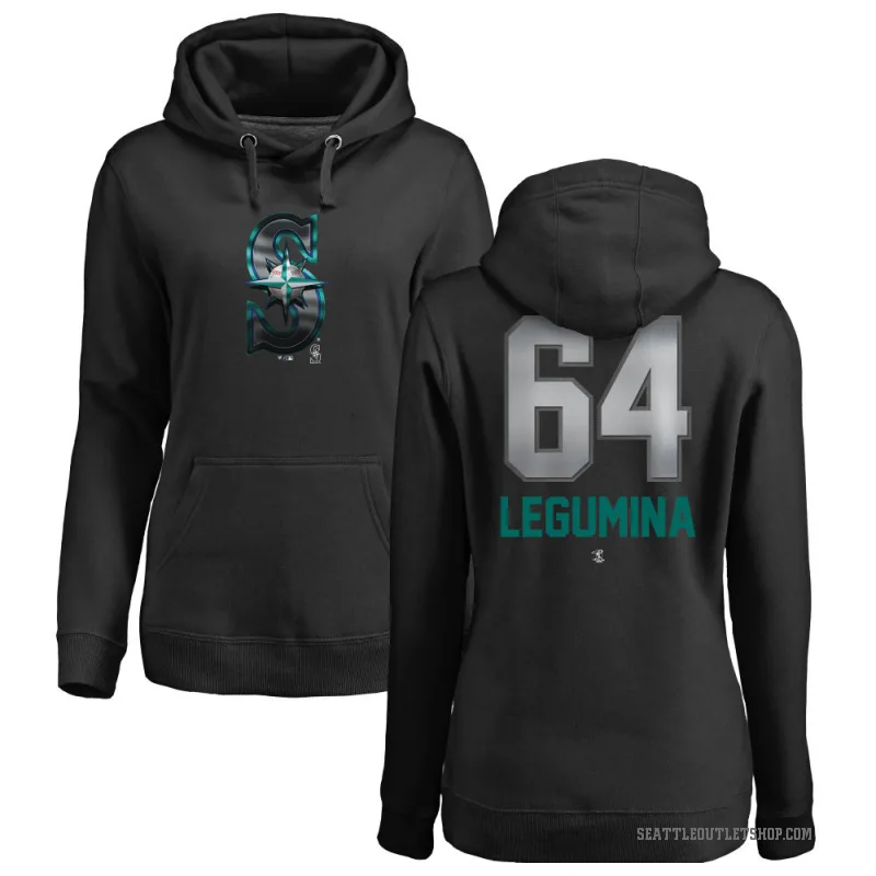 Casey Legumina Women's Black Seattle Mariners Branded Midnight Mascot Pullover Hoodie -