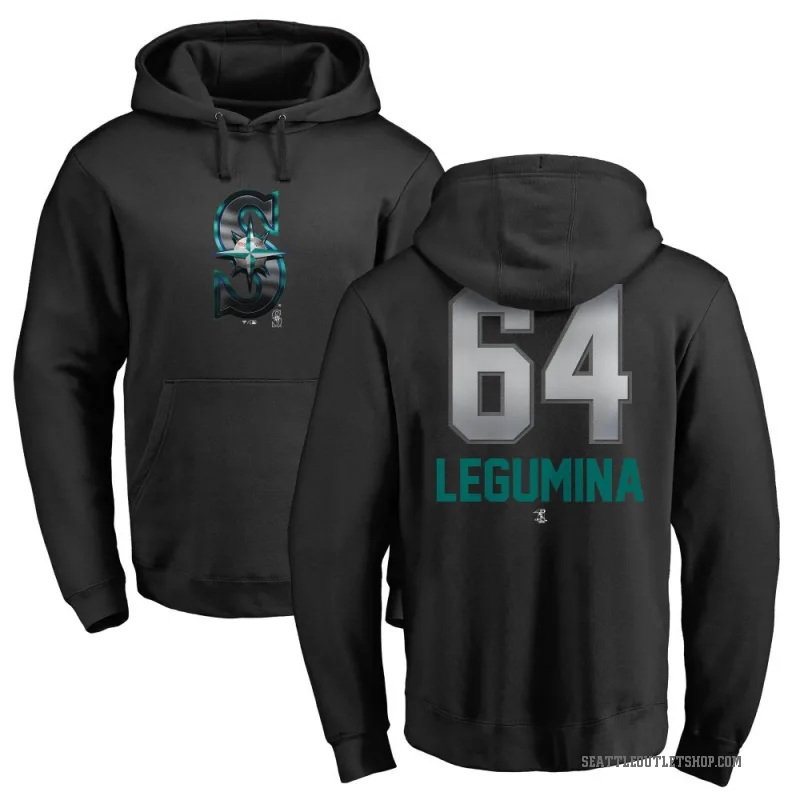 Casey Legumina Youth Black Seattle Mariners Branded Midnight Mascot Pullover Hoodie -