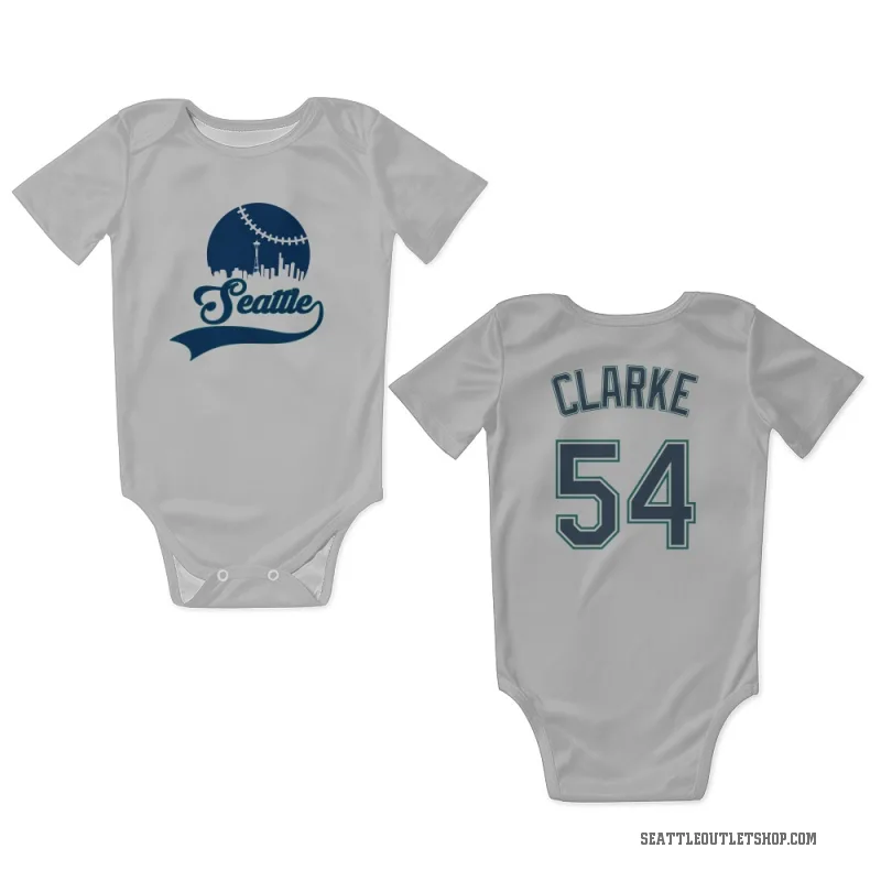 Chris Clarke  White Seattle Mariners  Newborn & Infant Bodysuit