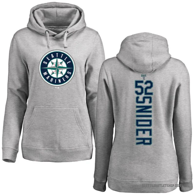 Collin Snider Women's Seattle Mariners Ash Backer Pullover Hoodie