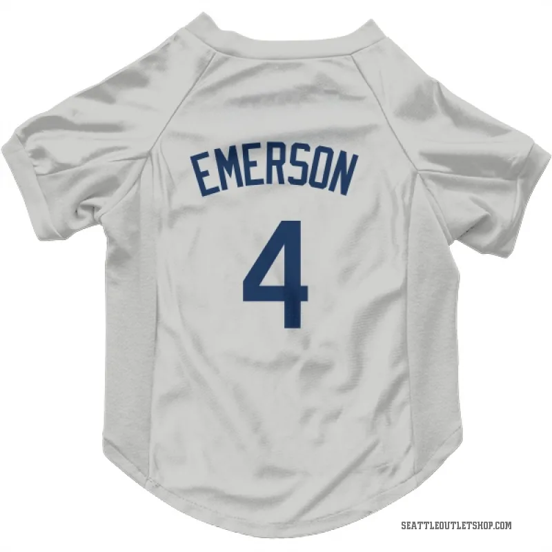 Colt Emerson  Gray Seattle Mariners  Cat & Dog Pet Jersey