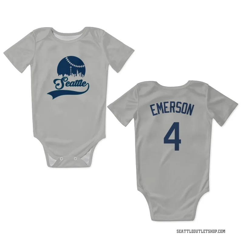 Colt Emerson  Gray Seattle Mariners  Newborn & Infant Bodysuit