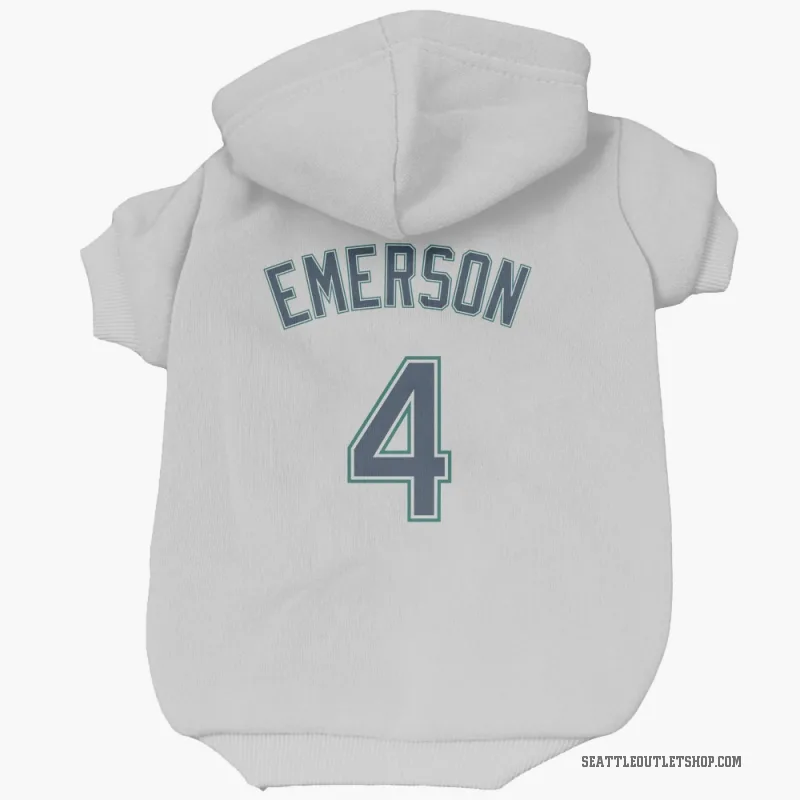 Colt Emerson  White Seattle Mariners  Cat & Dog Pet Hoodie