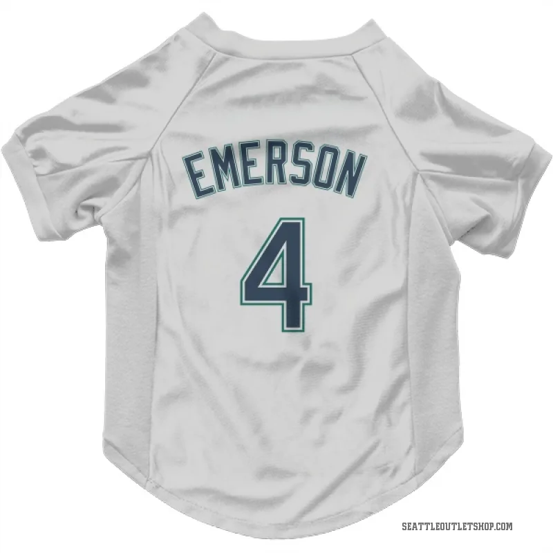 Colt Emerson  White Seattle Mariners  Cat & Dog Pet Jersey
