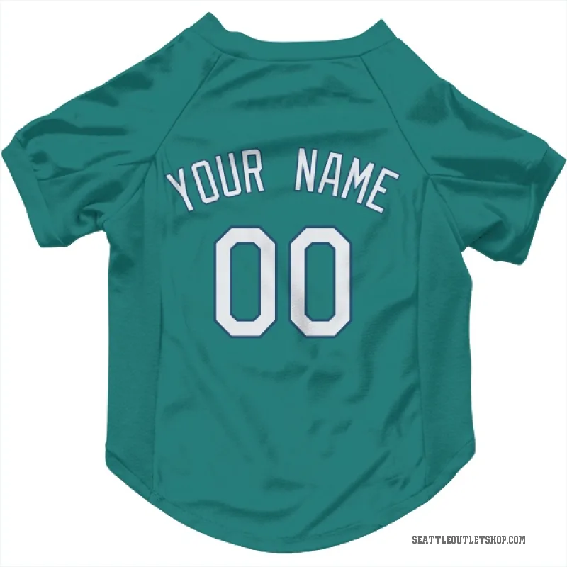 Custom  Green Seattle Mariners   Cat & Dog Pet Jersey