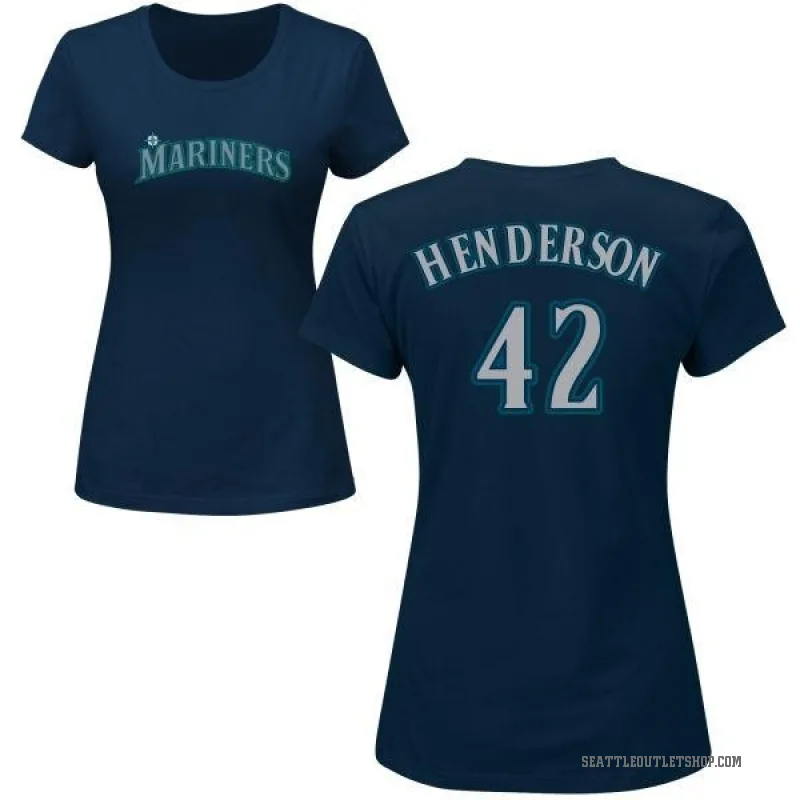 Dave Henderson Women's Navy Seattle Mariners Roster T-Shirt -