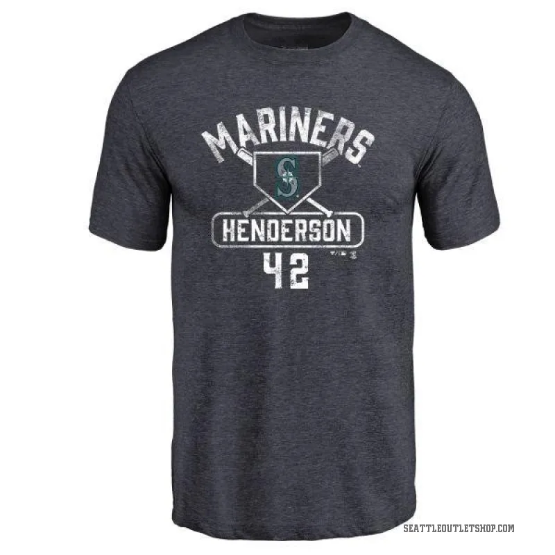 Dave Henderson Youth Navy Seattle Mariners Base Runner T-Shirt -