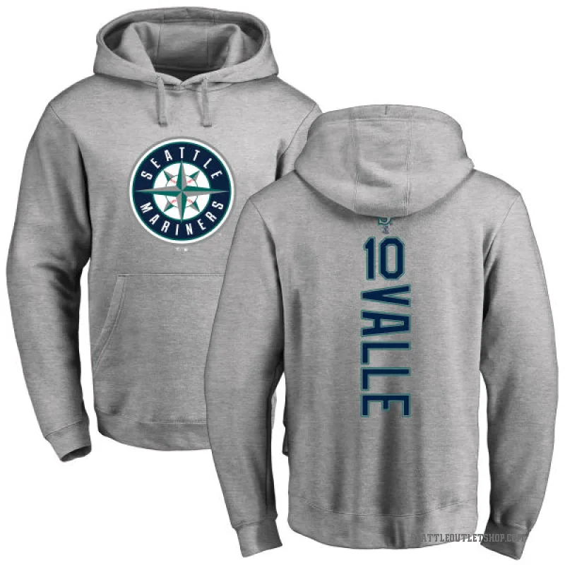 Dave Valle Men's Seattle Mariners Ash Backer Pullover Hoodie
