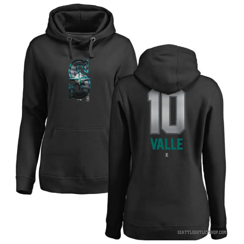 Dave Valle Women's Black Seattle Mariners Branded Midnight Mascot Pullover Hoodie -