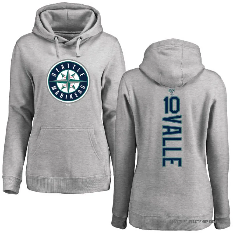 Dave Valle Women's Seattle Mariners Ash Backer Pullover Hoodie