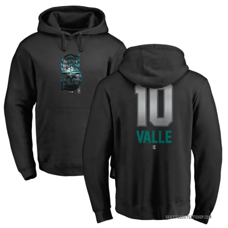 Dave Valle Youth Black Seattle Mariners Branded Midnight Mascot Pullover Hoodie -