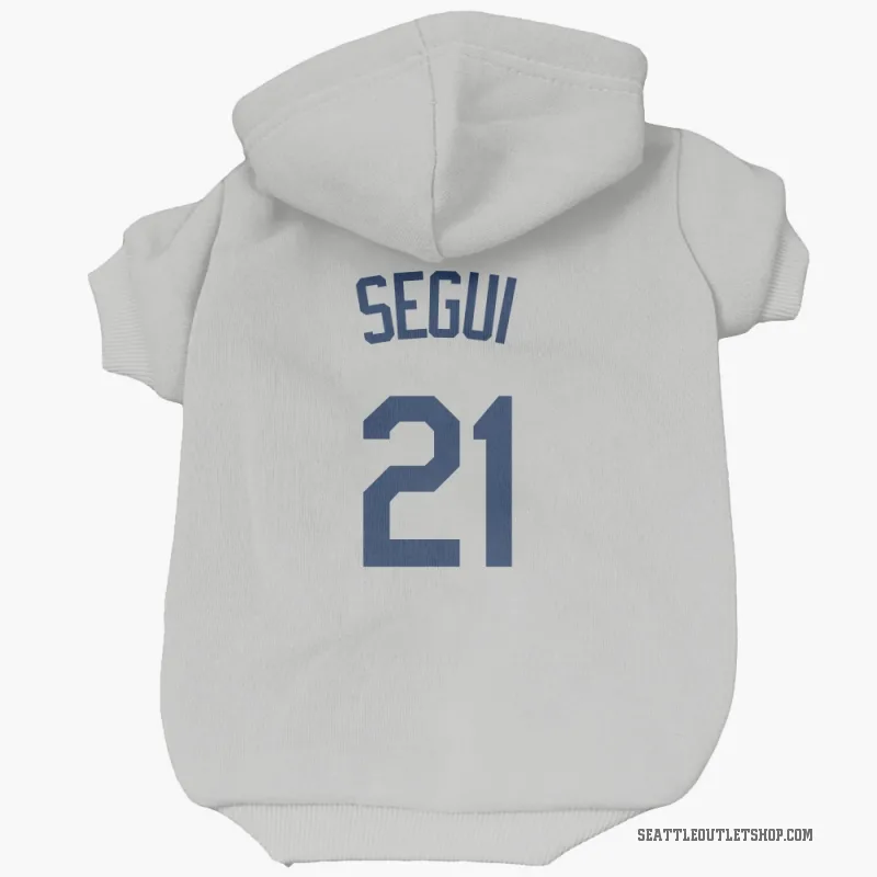 David Segui  Gray Seattle Mariners  Cat & Dog Pet Hoodie