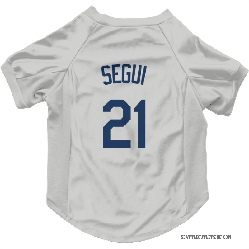 David Segui  Gray Seattle Mariners  Cat & Dog Pet Jersey