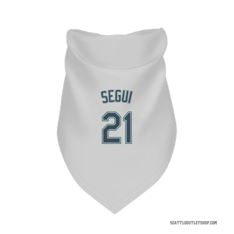 David Segui  White Seattle Mariners  Cat & Dog Pet Bandana