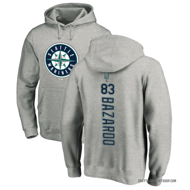 Eduard Bazardo Youth Seattle Mariners Ash Backer Pullover Hoodie