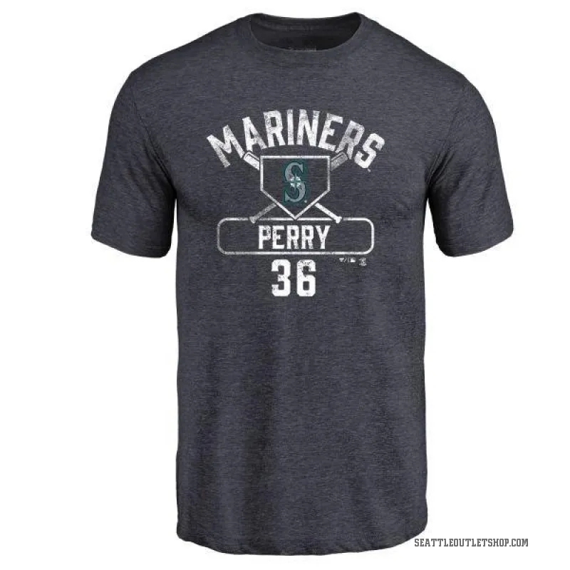 Gaylord Perry Men's Navy Seattle Mariners Base Runner T-Shirt -