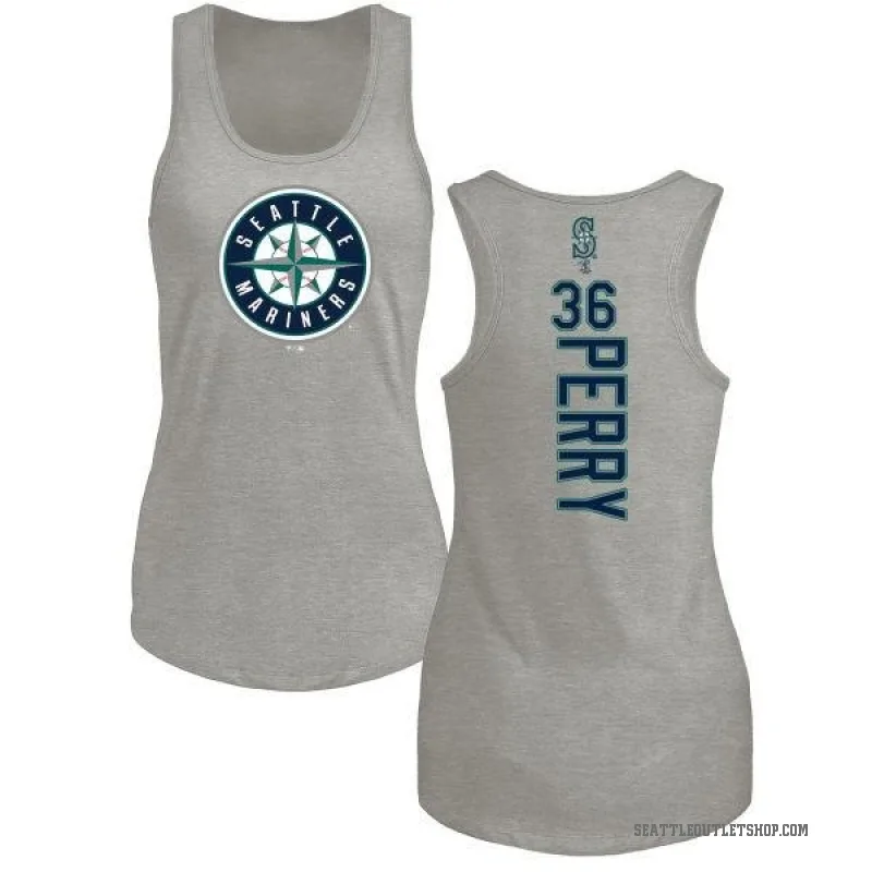 Gaylord Perry Women's Ash Seattle Mariners Backer Tank Top -