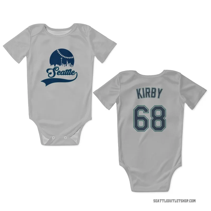 George Kirby  White Seattle Mariners  Newborn & Infant Bodysuit
