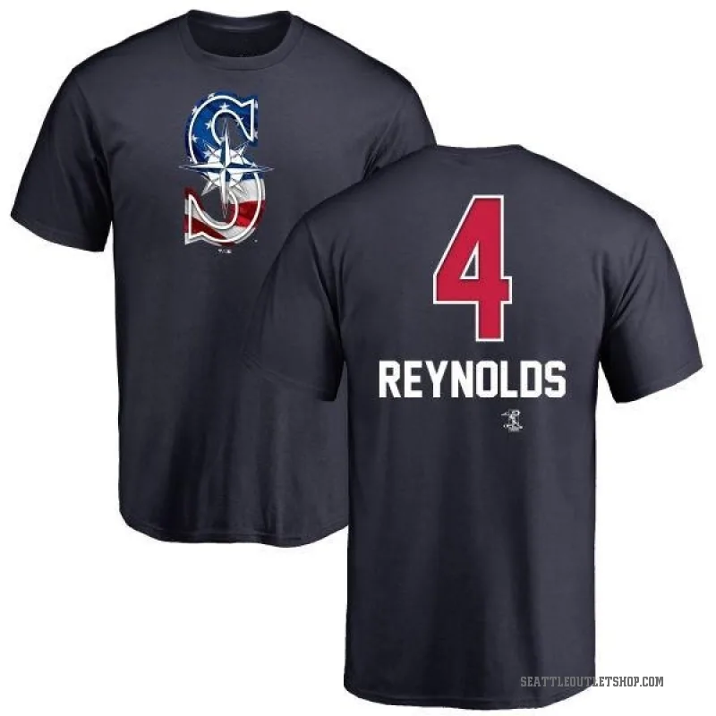 Harold Reynolds Men's Navy Seattle Mariners Name and Number Banner Wave T-Shirt -