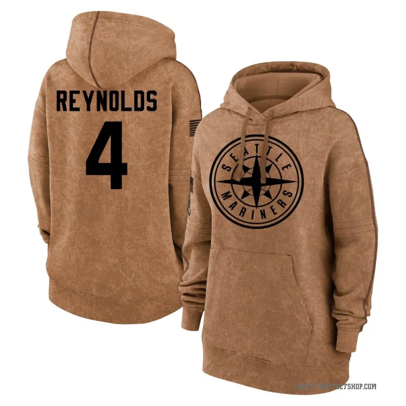 Harold Reynolds Women's Brown Seattle Mariners 2023 Salute to Service Pullover Hoodie