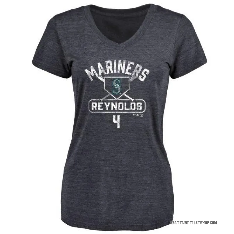 Harold Reynolds Women's Navy Seattle Mariners Base Runner T-Shirt -