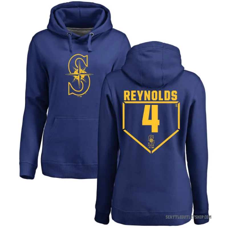 Harold Reynolds Women's Royal Seattle Mariners Branded RBI Pullover Hoodie -