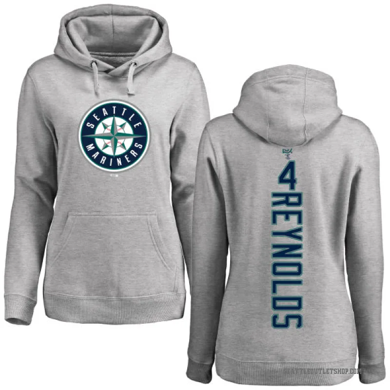 Harold Reynolds Women's Seattle Mariners Ash Backer Pullover Hoodie