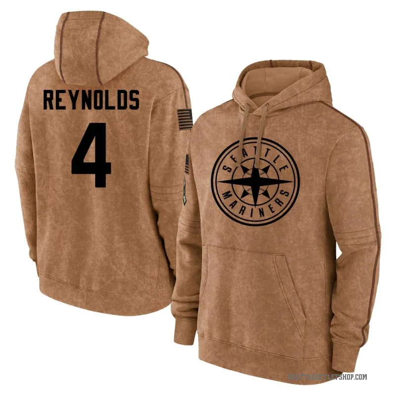 Harold Reynolds Youth Brown Seattle Mariners 2023 Salute to Service Club Pullover Hoodie