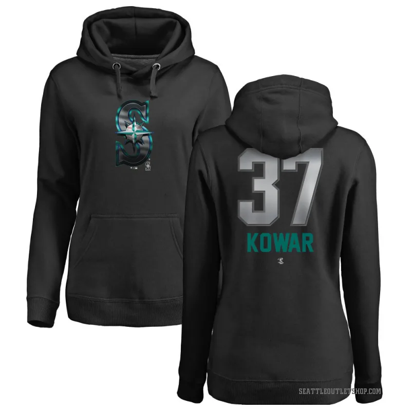 Jackson Kowar Women's Black Seattle Mariners Branded Midnight Mascot Pullover Hoodie -