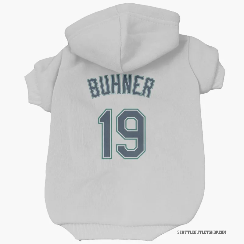 Jay Buhner  White Seattle Mariners  Cat & Dog Pet Hoodie