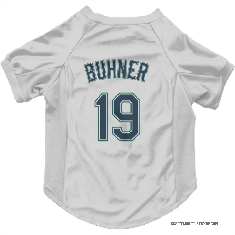 Jay Buhner  White Seattle Mariners  Cat & Dog Pet Jersey