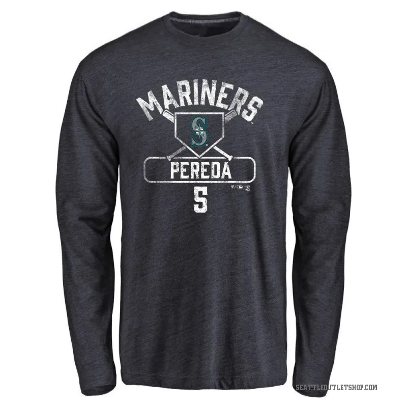 Jhonny Pereda Youth Navy Seattle Mariners Base Runner Long Sleeve T-Shirt -