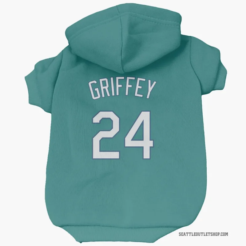 Ken Griffey  Green Seattle Mariners  Cat & Dog Pet Hoodie