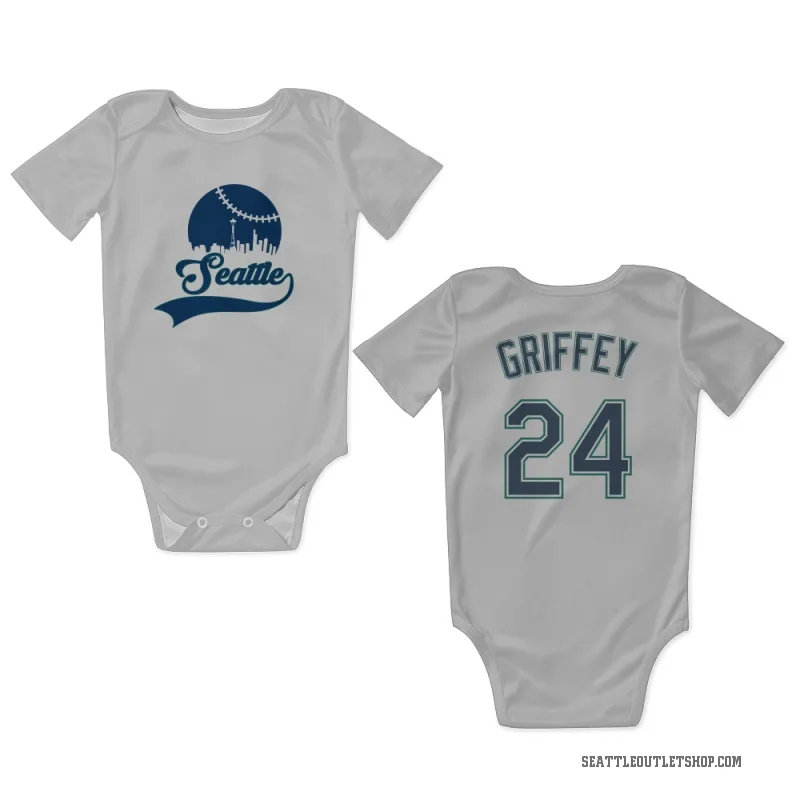 Ken Griffey  White Seattle Mariners  Newborn & Infant Bodysuit